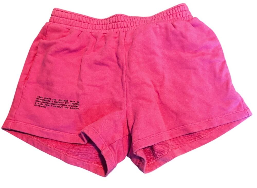 PANGAIA Organic & Recycled Cotton Sweat Shorts Pink Size Small